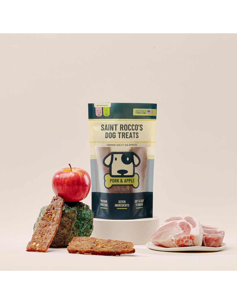 Saint Rocco's Treats Saint Rocco Dog Treats | Pork & Apple Jerky 8 oz