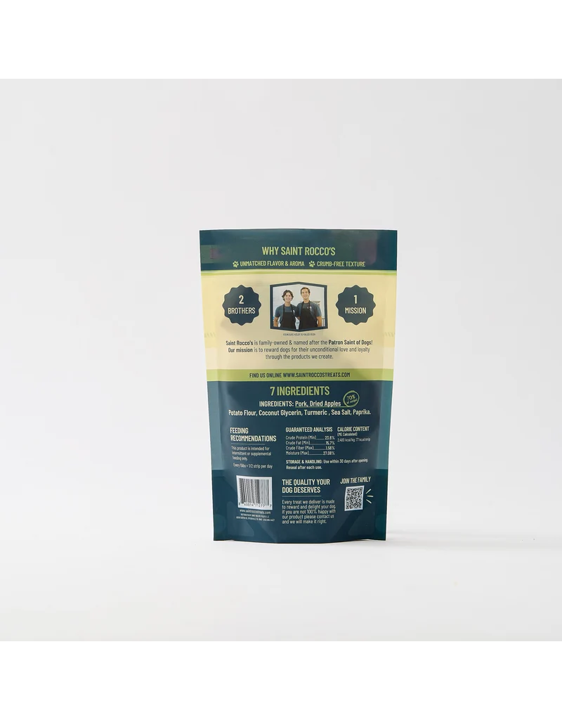 Saint Rocco's Treats Saint Rocco Dog Treats | Pork & Apple Jerky 8 oz