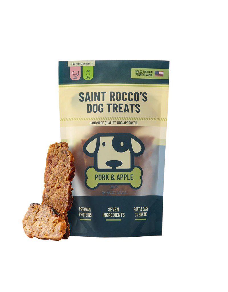 Saint Rocco's Treats Saint Rocco Dog Treats | Pork & Apple Jerky 8 oz