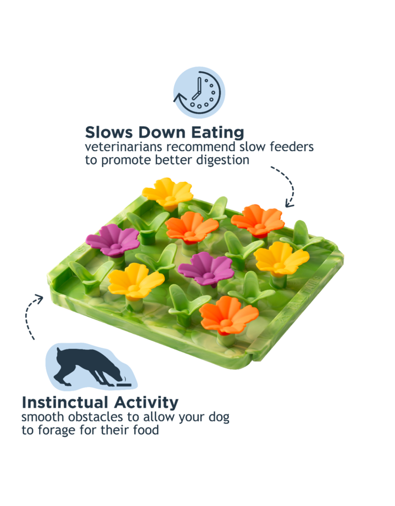Tall Tails Tall Tails Foraging Mat | Multi Color WildFlowers 3D 8.5 in/1 Cup