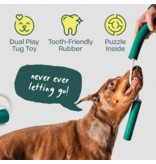 Woof Woof Dog Toys | Nomchucks 2-in-1 Tug & Treat Toy Forest Green