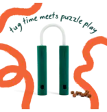 Woof Woof Dog Toys | Nomchucks 2-in-1 Tug & Treat Toy Forest Green