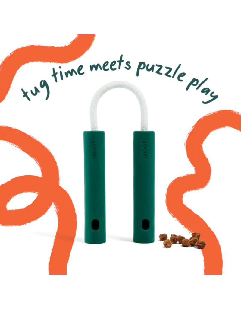 Woof Woof Dog Toys | Nomchucks 2-in-1 Tug & Treat Toy Forest Green