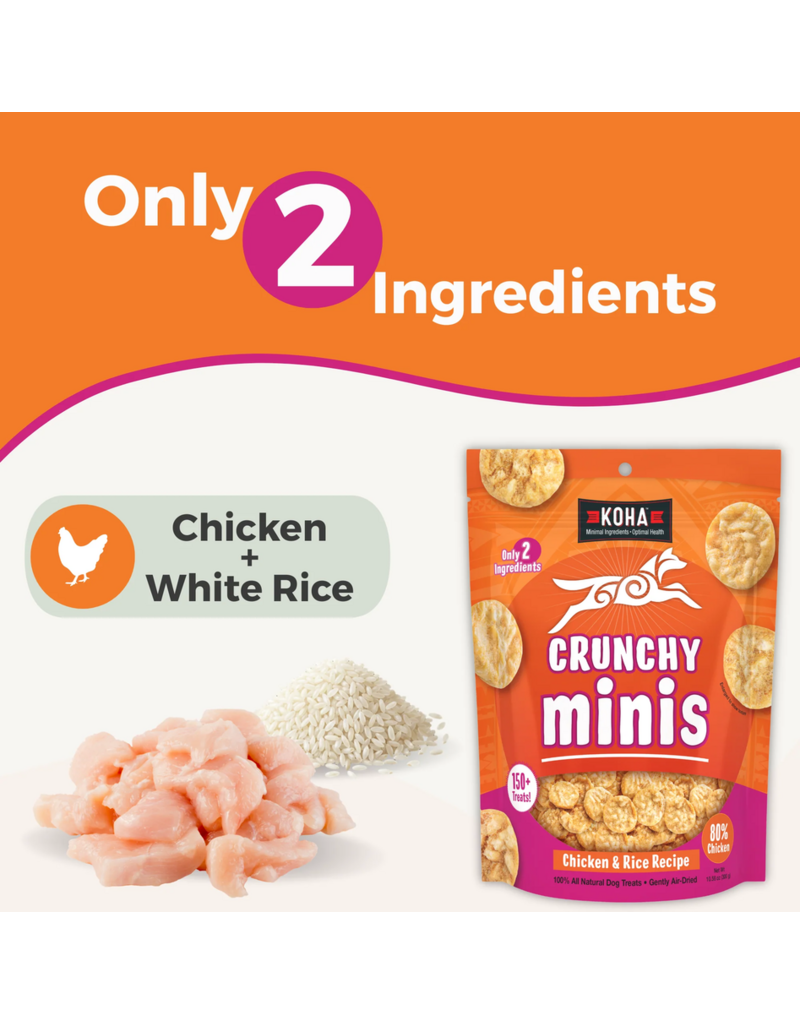 Koha Koha Treats | Air Dried Chicken & Rice Crunchy Minis 5 oz