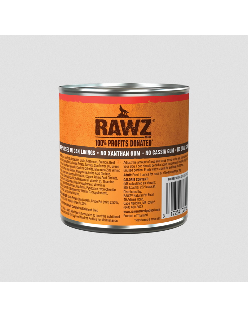 RAWZ RAWZ Canned Dog Food | Beef, Salmon & Goat Milk Stew 10 oz single