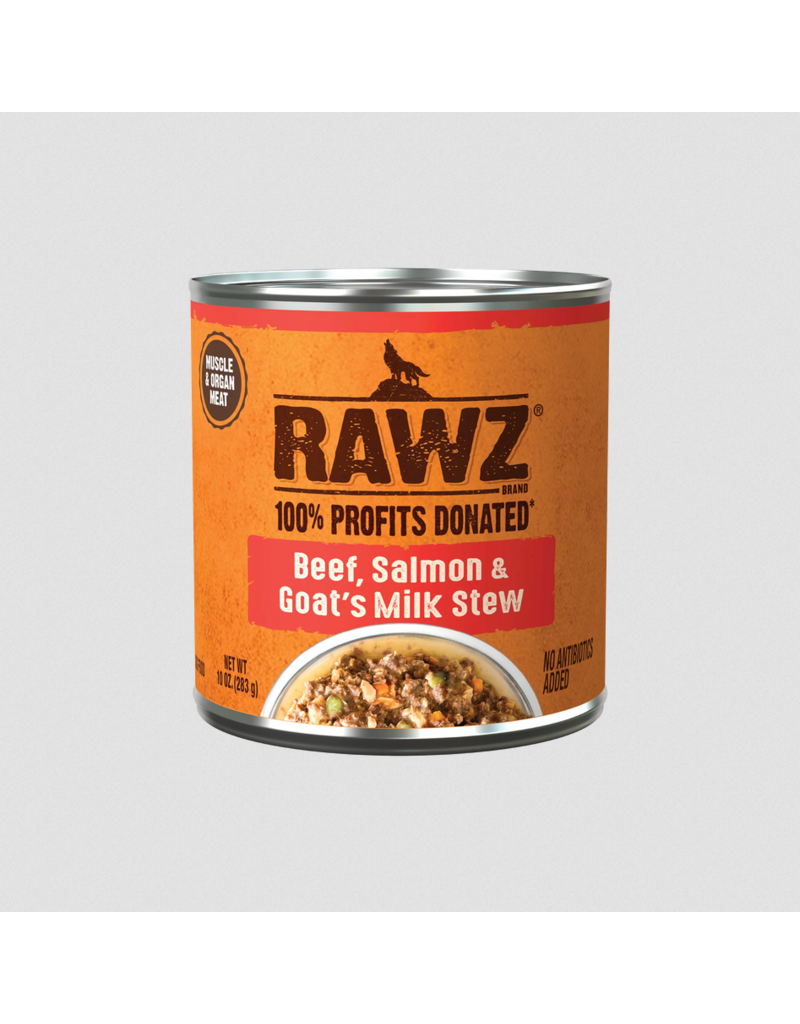RAWZ RAWZ Canned Dog Food | Beef, Salmon & Goat Milk Stew 10 oz single