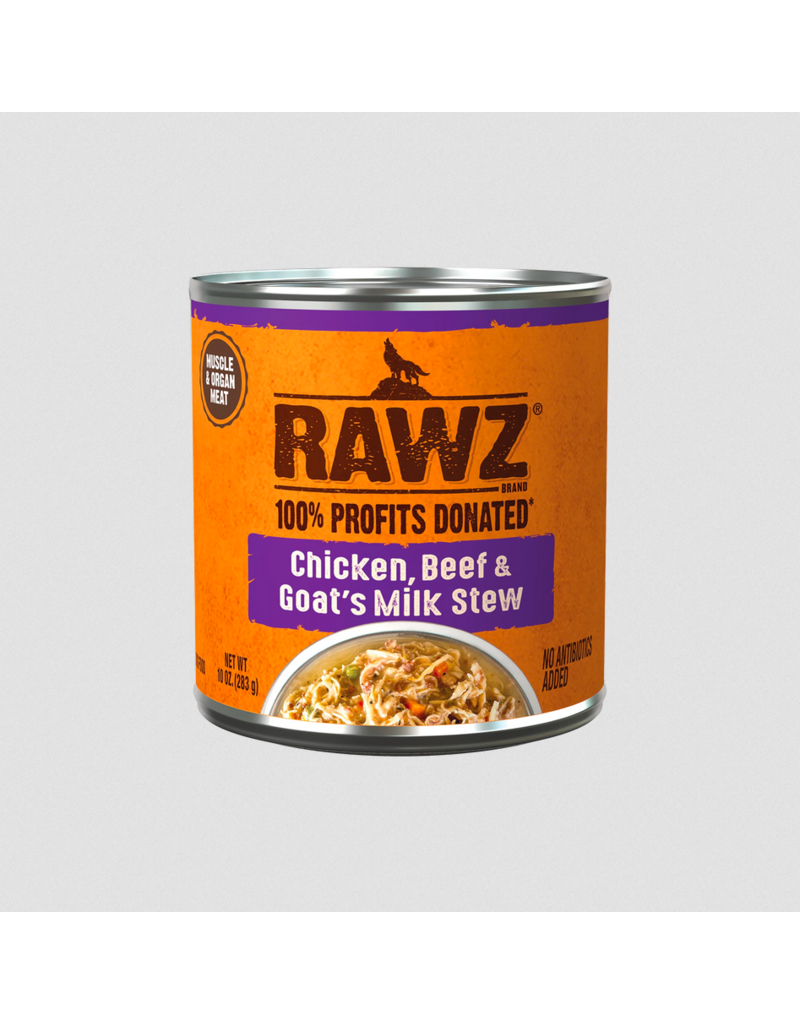 RAWZ RAWZ Canned Dog Food | Chicken, Beef & Goat Milk Stew 10 oz single