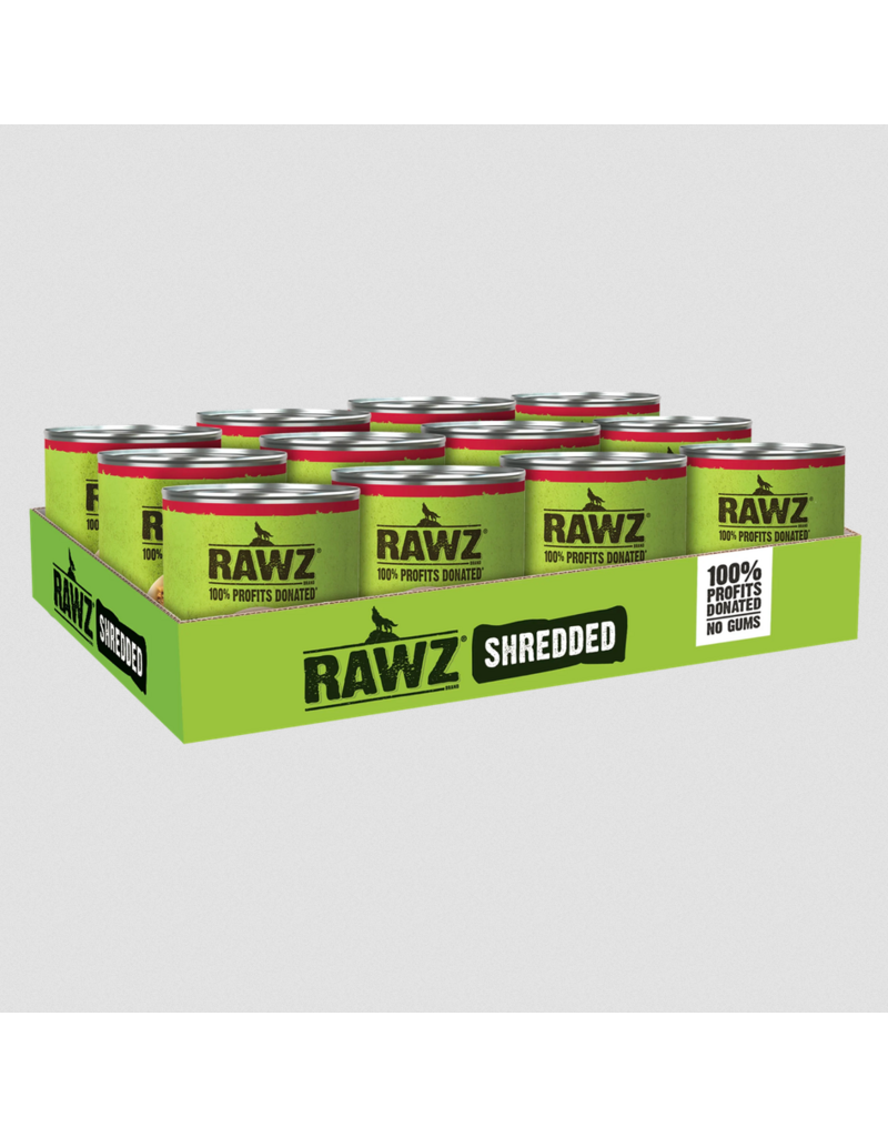 RAWZ RAWZ Canned Dog Food | Shredded Chicken Breast, Duck & Green Mussels in Broth 10 oz CASE/12