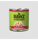 RAWZ RAWZ Canned Dog Food | Shredded Chicken Breast, Duck & Green Mussels in Broth 10 oz CASE/12