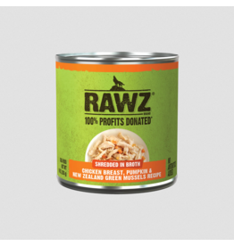 RAWZ RAWZ Canned Dog Food | Shredded Chicken Breast, Pumpkin & Green Mussels in Broth 10 oz single