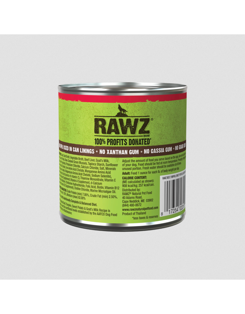 RAWZ RAWZ Canned Dog Food | Shredded Beef, Pumpkin, Sweet Potato & Goat Milk 10 oz single