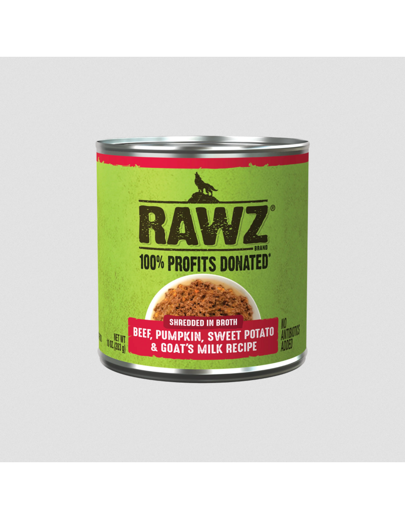 RAWZ RAWZ Canned Dog Food | Shredded Beef, Pumpkin, Sweet Potato & Goat Milk 10 oz single