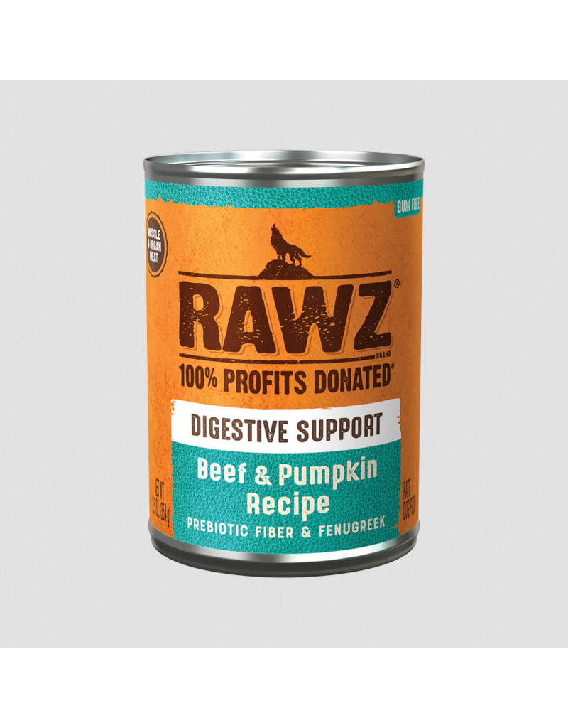 RAWZ RAWZ Canned Dog Food | Beef & Pumpkin Digestive Support Pate 12.5 oz CASE/12