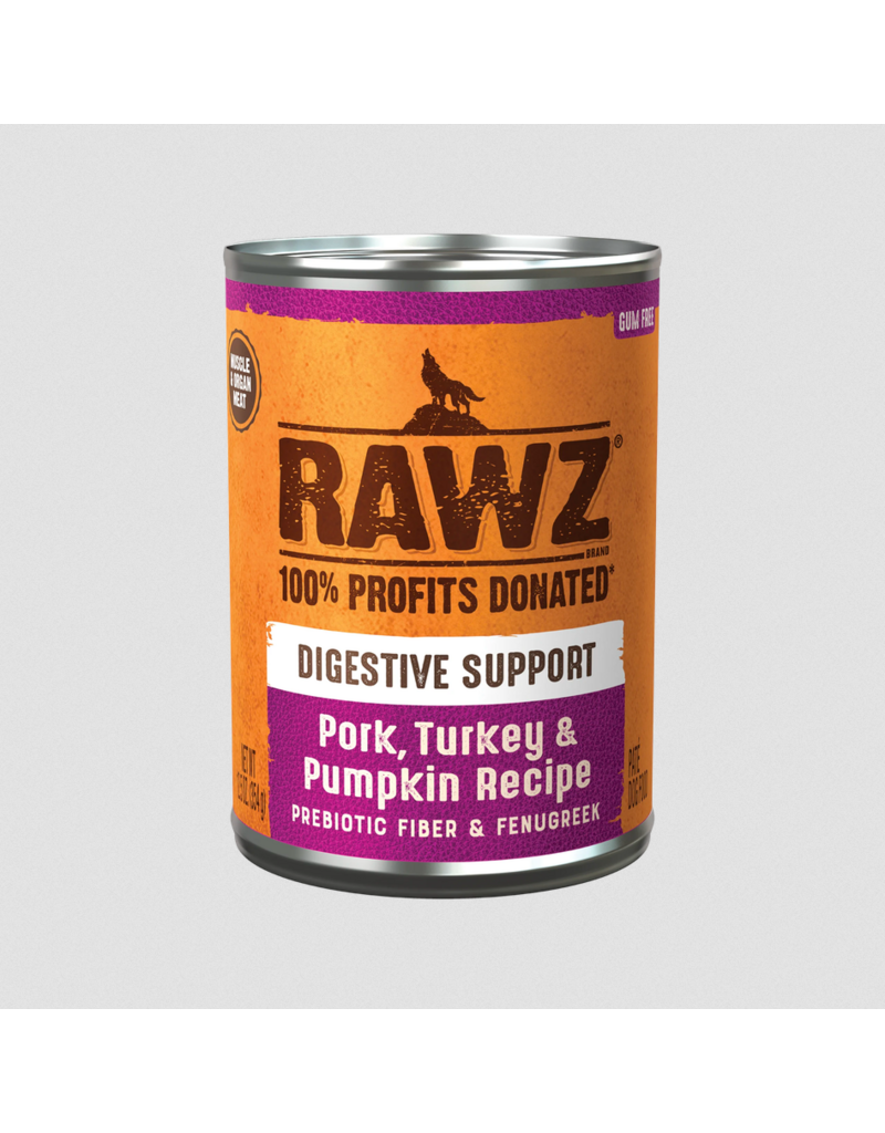 RAWZ RAWZ Canned Dog Food | Pork, Turkey & Pumpkin Digestive Support Pate 12.5 oz CASE/12