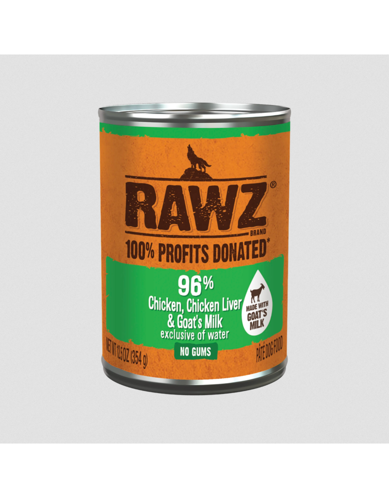 RAWZ RAWZ Canned Dog Food | Chicken, Chicken Liver & Goat Milk Pate 12.5 oz CASE/12
