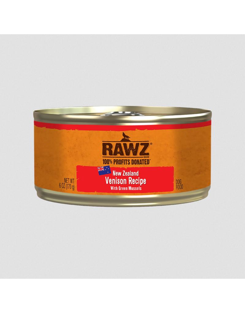 RAWZ RAWZ Canned Dog Food | Venison with Green Mussels Pate 6 oz CASE/24