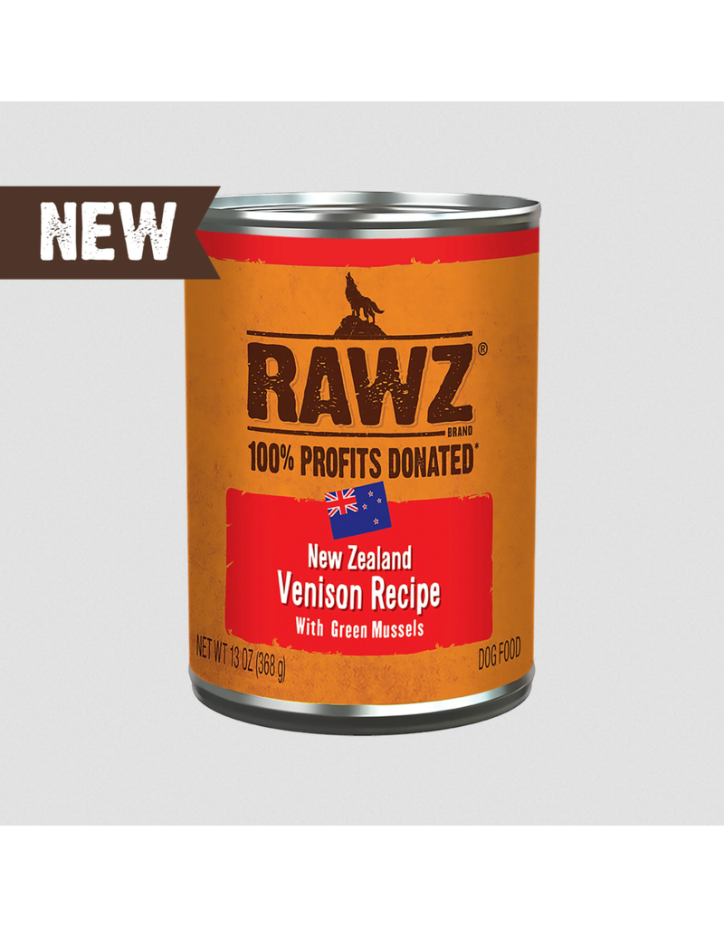 RAWZ RAWZ Canned Dog Food | Venison with Green Mussels Pate 13 oz CASE/12