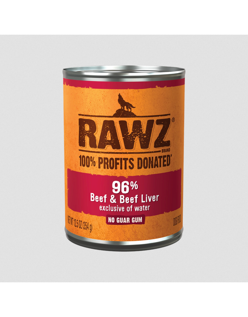 RAWZ RAWZ Canned Dog Food | Beef & Beef Liver Pate 12.5 oz CASE/12