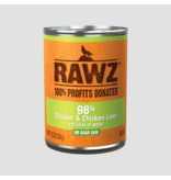RAWZ RAWZ Canned Dog Food | Chicken & Chicken Liver Pate 12.5 oz CASE/12