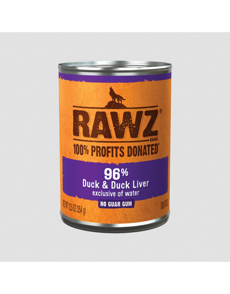 RAWZ RAWZ Canned Dog Food | Duck & Duck Liver Pate 12.5 oz CASE/12