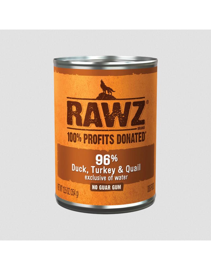 RAWZ RAWZ Canned Dog Food | Duck, Turkey, & Quail Pate 12.5 oz single