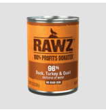 RAWZ RAWZ Canned Dog Food | Duck, Turkey, & Quail  Pate 12.5 oz CASE/12