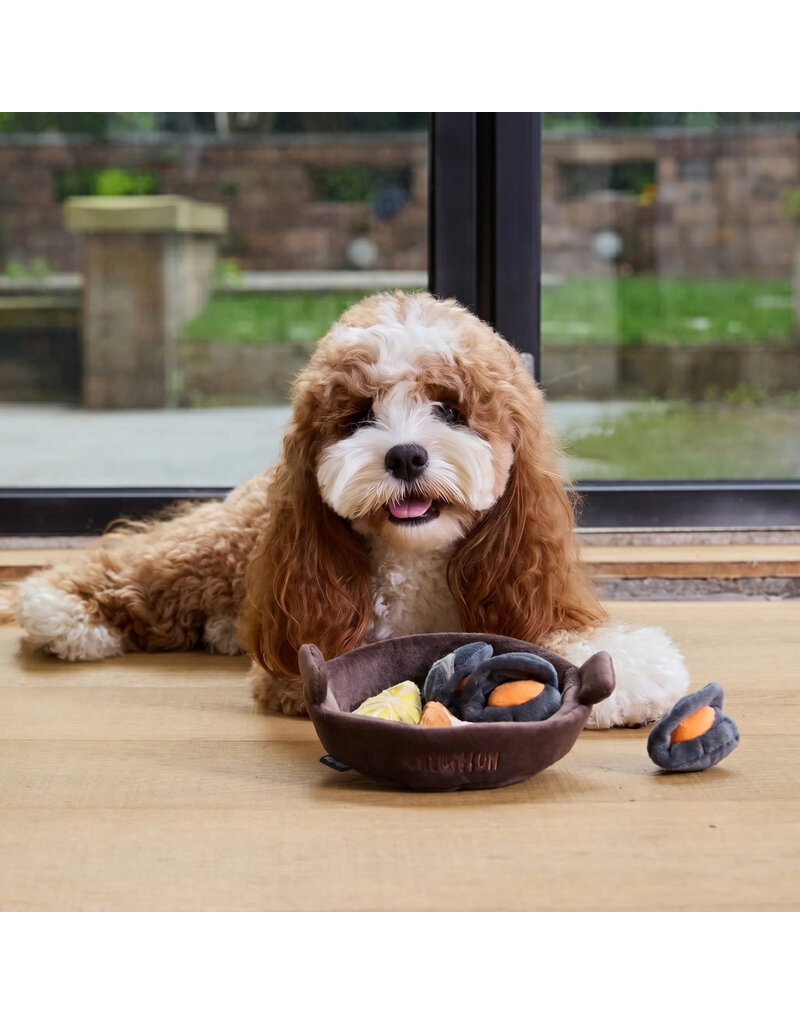 Chewffon Chewffon Plush Dog Toy | Steamed Mussels Hide & Seek Toy