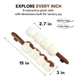 Chewffon Chewffon Plush Dog Toy | S'Mores Stick Squeaky Toy