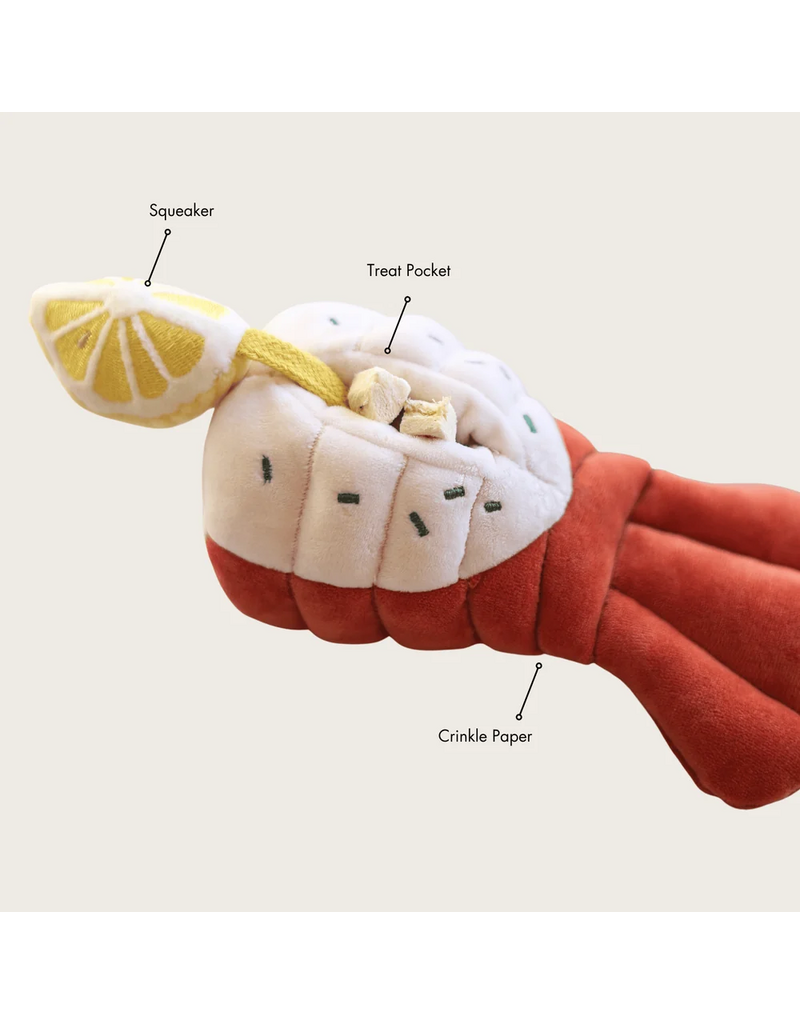 Pups & Bubs Pups & Bubs Plush Dog Toy | Snuffle Grilled Lobster Tail