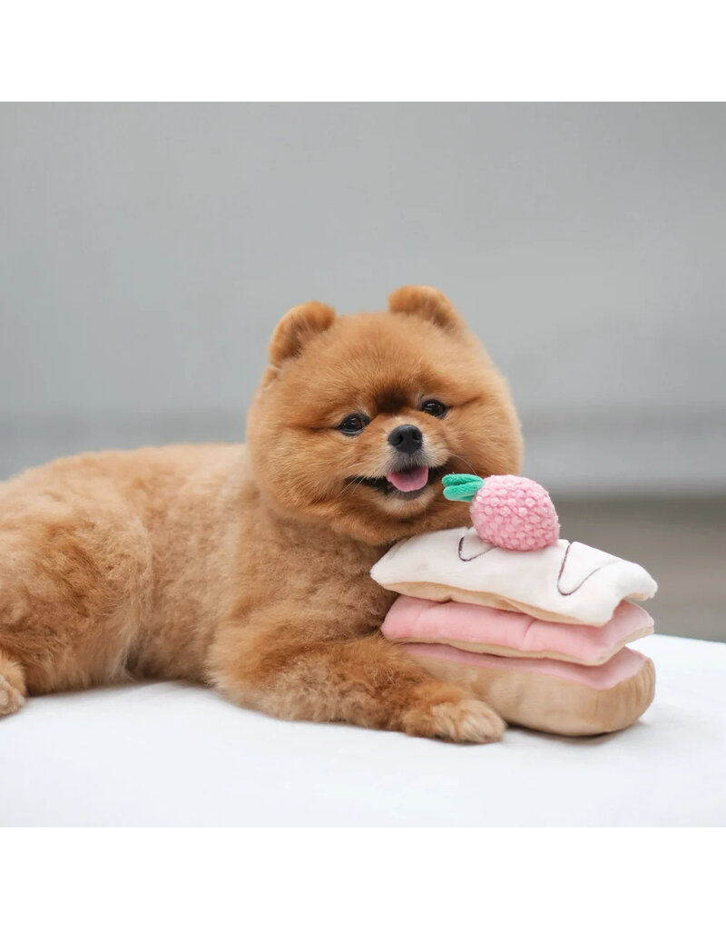Pups & Bubs Pups & Bubs Plush Dog Toy | Snuffle Strawberry Mille-Feuille