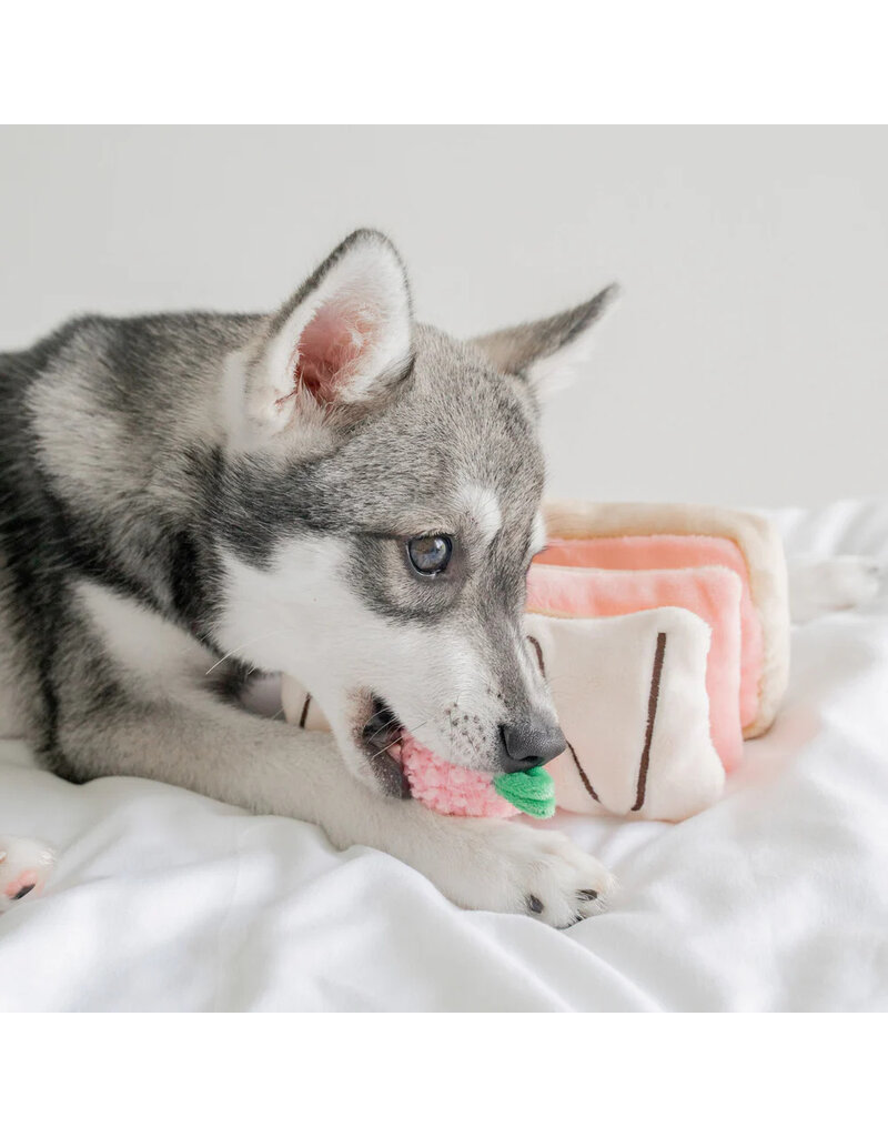 Pups & Bubs Pups & Bubs Plush Dog Toy | Snuffle Strawberry Mille-Feuille