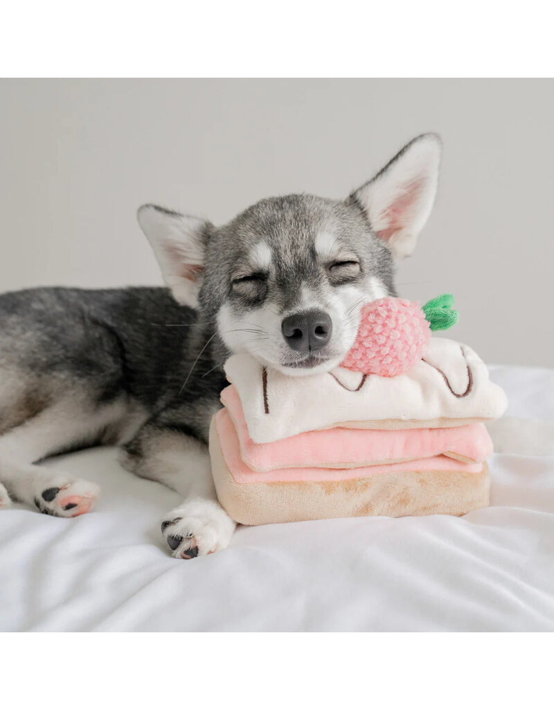 Pups & Bubs Pups & Bubs Plush Dog Toy | Snuffle Strawberry Mille-Feuille