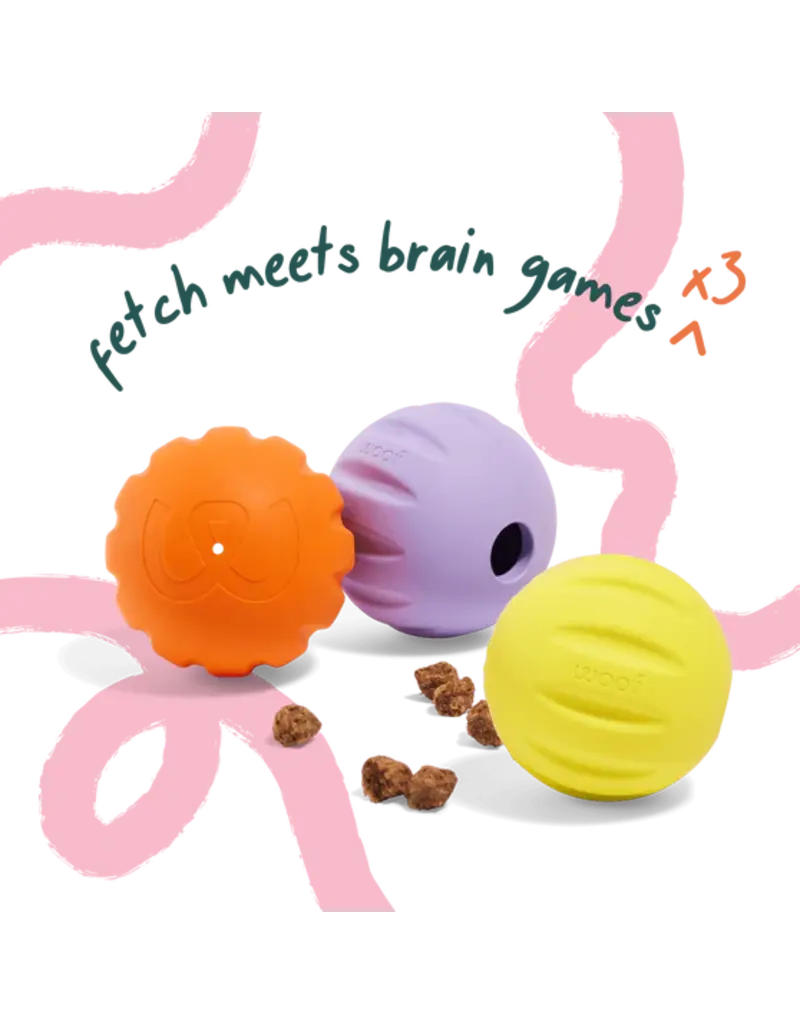 Woof Woof Dog Toys | Flyball 2-in-1 Fetch Toy 3 Pack