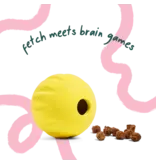 Woof Woof Dog Toys | Flyball 2-in-1 Single Fetch Toy Yellow