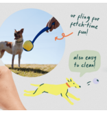 Woof Woof Dog Toys | Flyball 2-in-1 Single Fetch Toy Orange