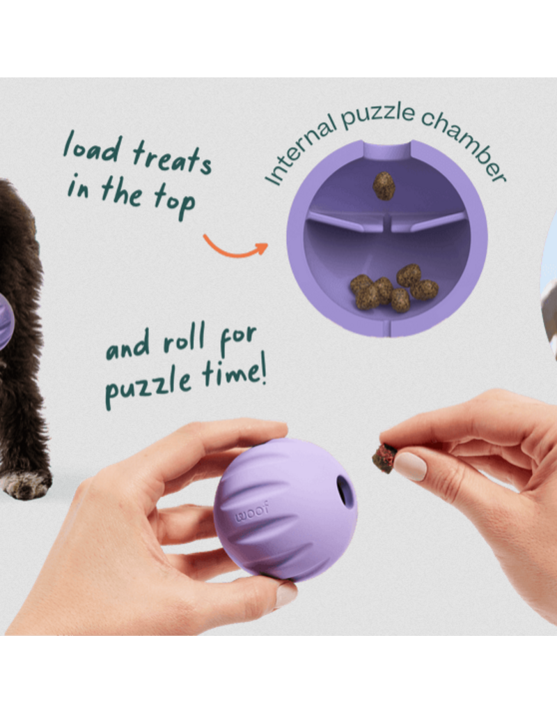 Woof Woof Dog Toys | Flyball 2-in-1 Single Fetch Toy Orange