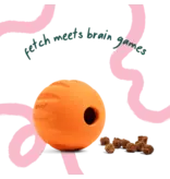 Woof Woof Dog Toys | Flyball 2-in-1 Single Fetch Toy Orange