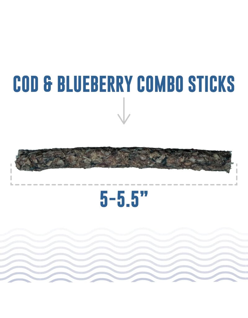 IcelandicPLUS Icelandic+ Dog Treats | Cod & Blueberry Combo Sticks 5.1 oz 16 pk