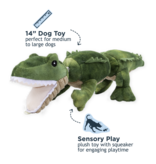 Tall Tails Tall Tails Plush Dog Toys | Jointed Alligator with Rope 14"