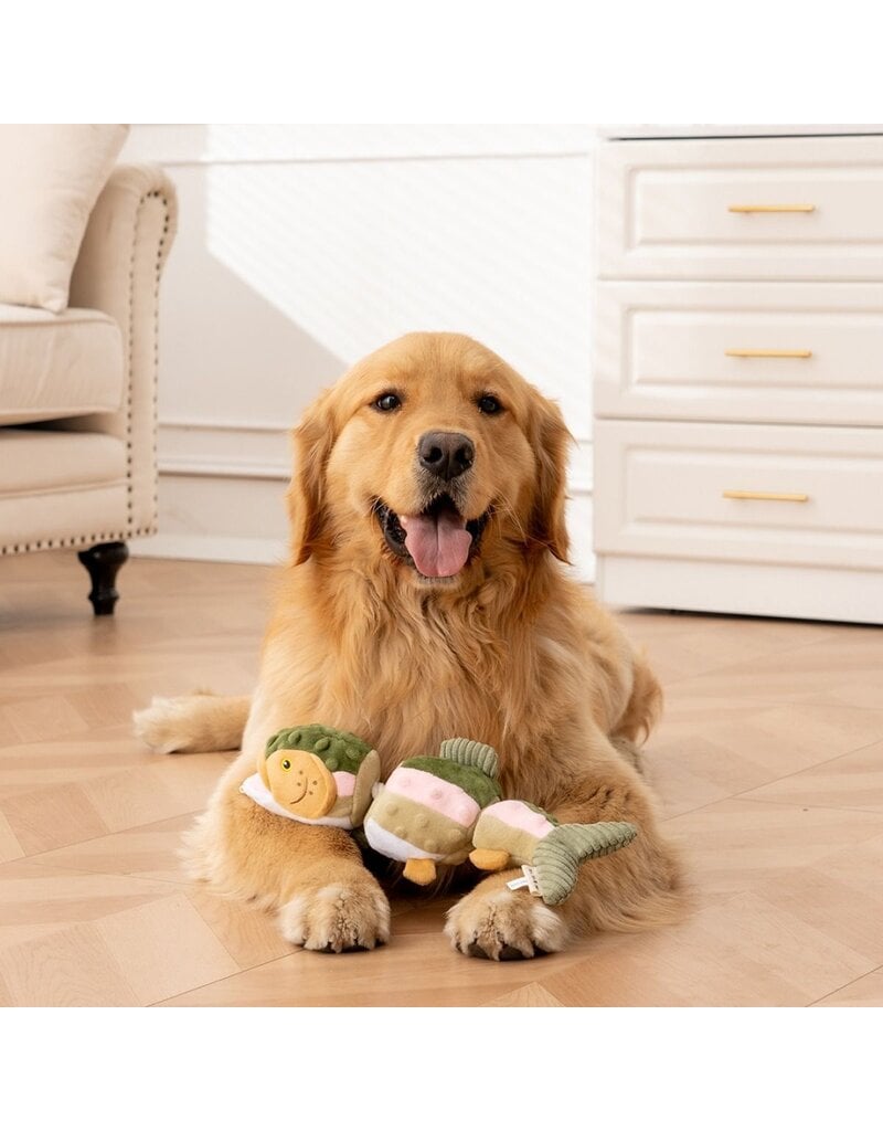 Tall Tails Tall Tails Plush Dog Toys | Jointed Trout with Rope 14"