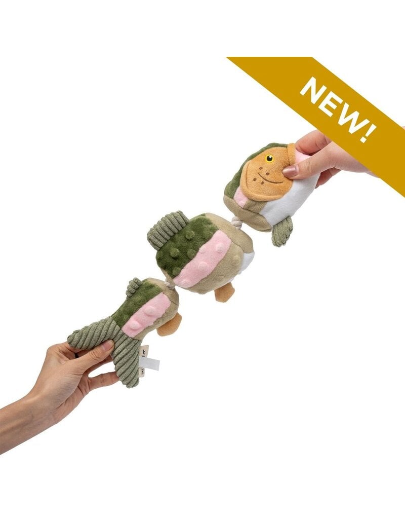 Tall Tails Tall Tails Plush Dog Toys | Jointed Trout with Rope 14"