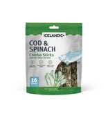 IcelandicPLUS Icelandic+ Dog Treats | Cod & Spinach Combo Sticks 5.1 oz 16 pk