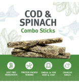 IcelandicPLUS Icelandic+ Dog Treats | Cod & Spinach Combo Sticks 5.1 oz 16 pk