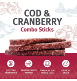 IcelandicPLUS Icelandic+ Dog Treats | Cod & Cranberry Combo Sticks 5.1 oz 16 pk