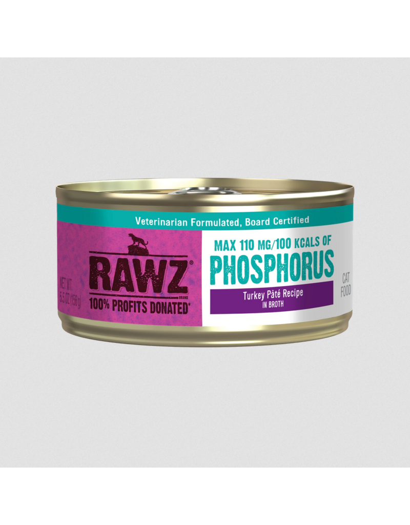 RAWZ RAWZ Canned Cat Food | Low Phosphorus Turkey in Broth Pate 5.5 oz single