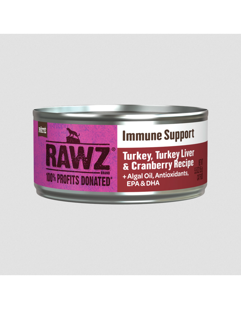 RAWZ RAWZ Canned Cat Food | Immune Support Turkey, Turkey Liver & Cranberry Pate 5.5 oz single