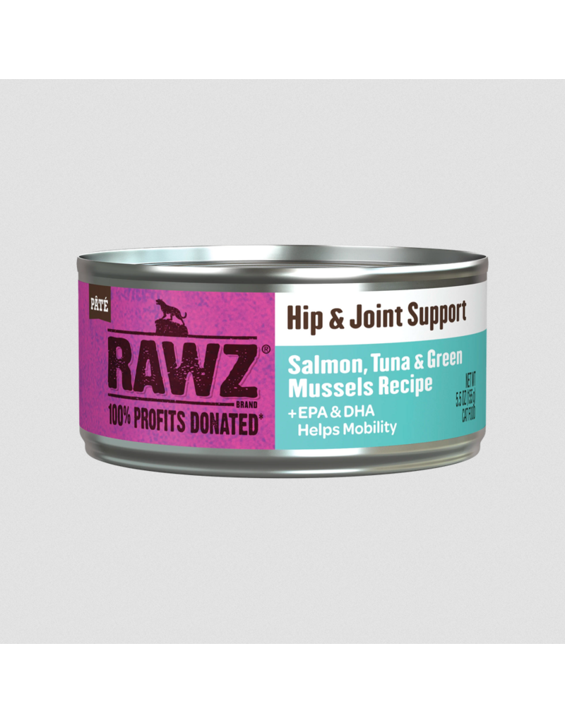 RAWZ RAWZ Canned Cat Food | Hip & Joint Salmon, Tuna & Green Mussels Pate 5.5 oz single