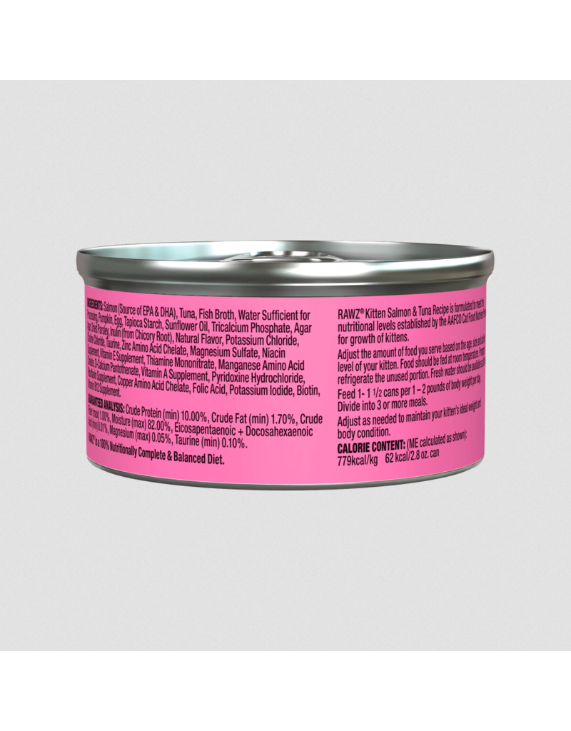 RAWZ RAWZ Canned Cat Food | Kitten Salmon & Tuna Pate 2.8 oz CASE/18