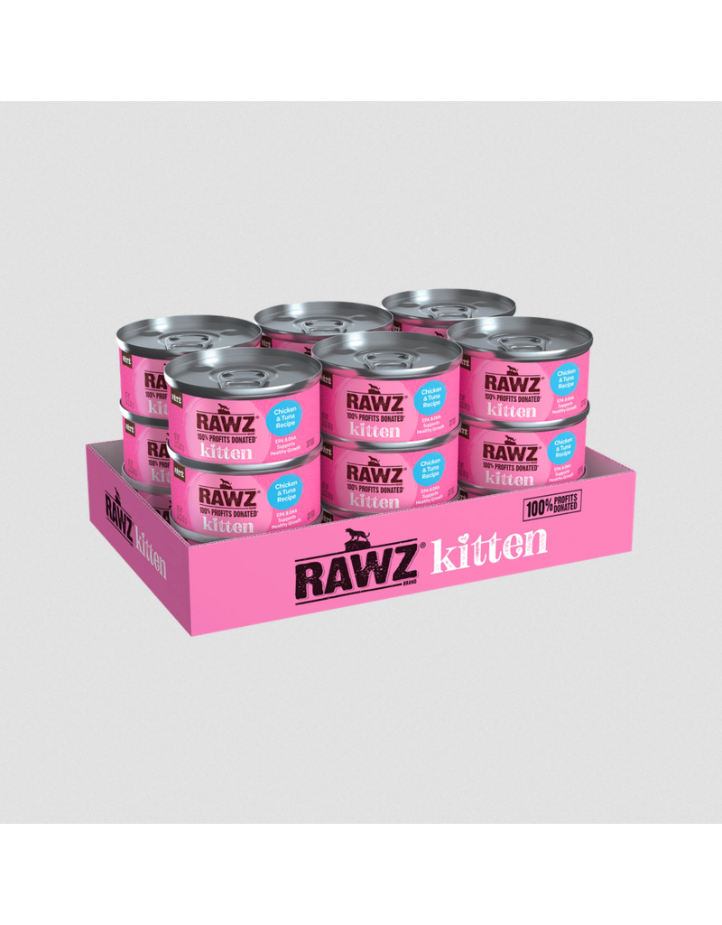 RAWZ RAWZ Canned Cat Food | Kitten Chicken & Tuna Pate 2.8 oz CASE/18
