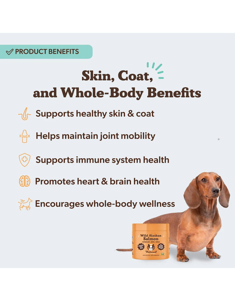Natural Dog Company Natural Dog Company Supplements | Salmon Oil Chews 90 Ct